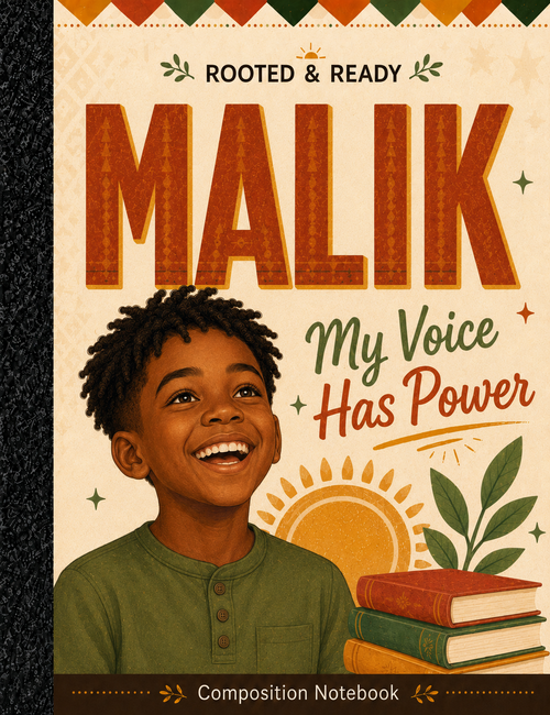 Rooted & Ready — Malik (Digital Composition Notebook)