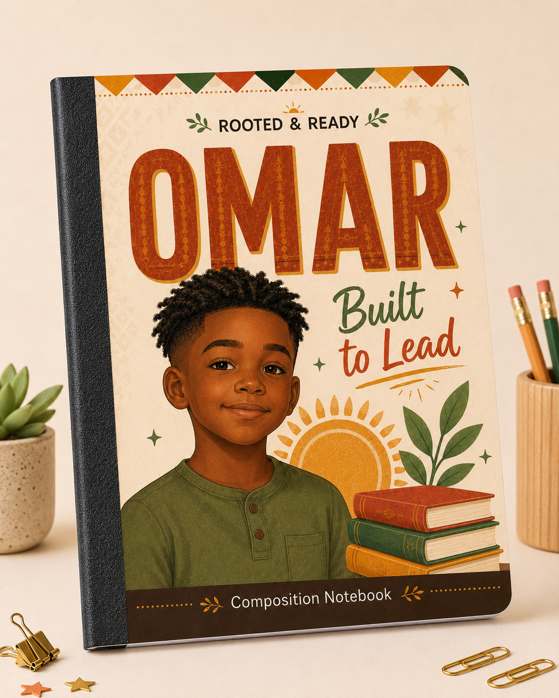 Rooted & Ready — Personalized Back-to-School Composition Notebooks (Digital Download)