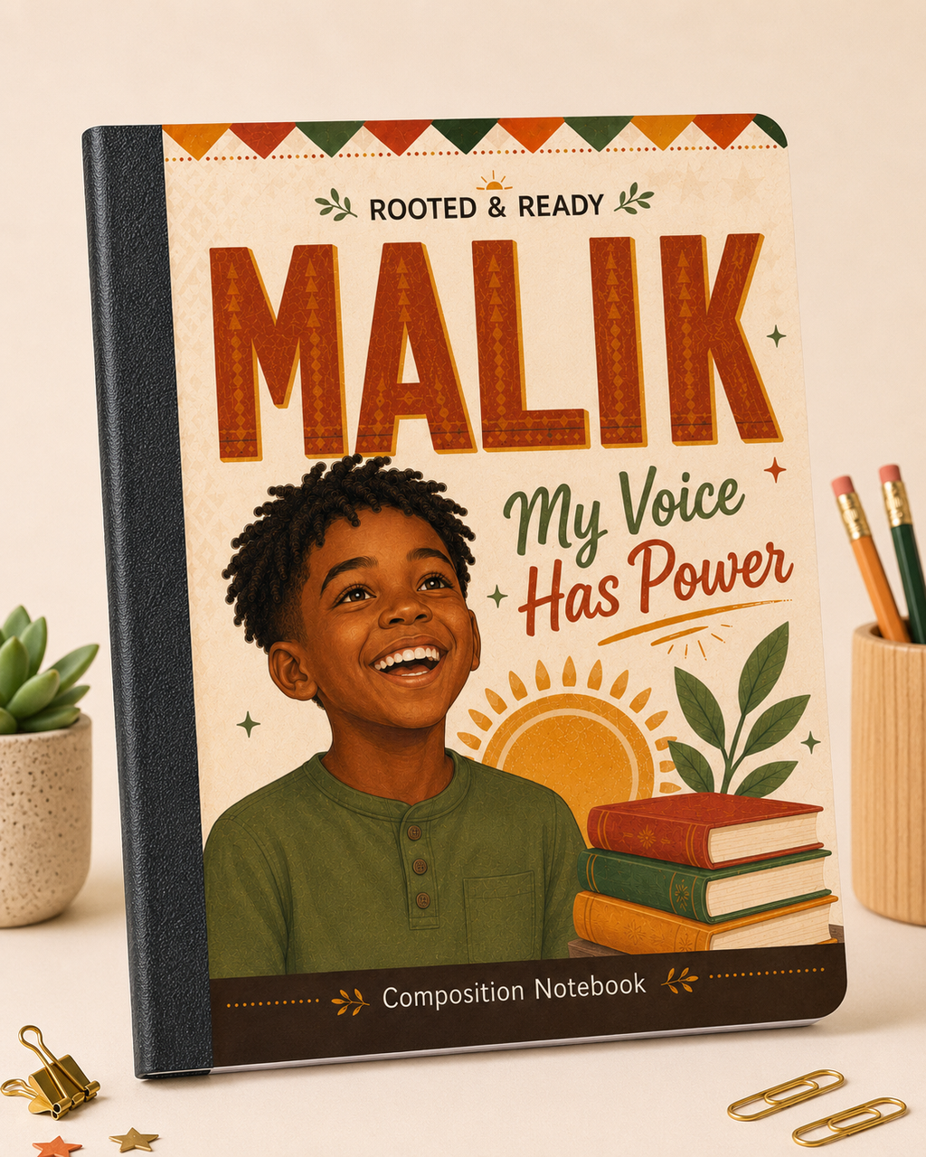 Rooted & Ready — Personalized Back-to-School Composition Notebooks (Digital Download)