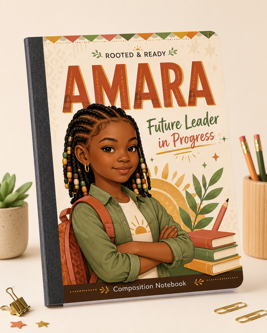 Rooted & Ready — Personalized Back-to-School Composition Notebooks (Digital Download)